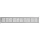 Rejilla de zócalo de aluminio - plata L=400 mm x H=60 mm -RA640S