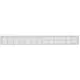 Rejilla de zócalo de aluminio - plata L=500 mm x H=60 mm -RA650S