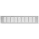 Rejilla de zócalo de aluminio - plata L=400 mm x H=80 mm -RA840S