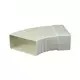 Codo horizontal rectangular de plástico 15-60º 110x55 mm - KLH15-60
