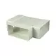 Racor en T rectangular de plástico 110x55 mm - KT