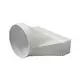 Reductor rectangular de plástico Ø 125 mm - 220X55 mm - KSD25-125