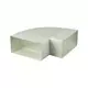Codo horizontal rectangular de plástico 90º 110x55 mm - KLH