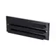 Rejilla de pared exterior de montaje en superficie 300mm x 100mm NEGRO