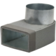 Codo termoducto 170mm x 80mm a diámetro 160 mm para canalización