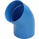 Wavin Ventiza curva 45 grados PVC redondo por diámetro 80 mm M/S