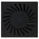 Difusor rotacional de acero con deflectores regulables - 400x400 mm - RAL 9005