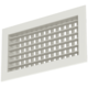 Rejilla mural doble regulable de aluminio - con muelles de fricción - 400x300 mm - RAL 9010