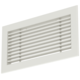 Rejilla de aluminio - con muelles de fricción - 400x150 mm - RAL 9010