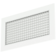 Rejilla mural de aluminio con rejilla fija - con muelles de fricción - 200x100 mm - RAL 9016