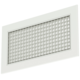 Rejilla mural de aluminio con rejilla fija - con muelles de fricción - 500x150 mm - RAL 9010