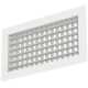 Rejilla mural doble regulable de aluminio con compuerta de regulación - con muelles de fricción - 600x300 mm - RAL 9016