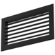 Rejilla regulable simple de aluminio con amortiguador - con muelles de fricción - 200x100 mm - RAL 9005