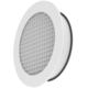 Rejilla de pared circular de aluminio con rejilla fija - 200 mm - RAL 9003