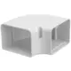 Codo plano ClimaConnect 90° para canal de montaje 100 mm - RAL 9010