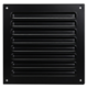 Rejilla exterior cuadrada 200x200 mm aluminio - RAL9005 30% brillo
