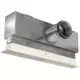Rejilla lineal de aluminio con 4 láminas de patrón ajustables – 500 mm – RAL 9010 + cámara de aislamiento acústico con válvula reguladora de caudal de aire