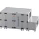 Cajas de tratamiento de aire Maxivent WTW con intercambiador de calor de contracorriente de 4200 m³/h, con batería de agua caliente y batería de agua fría en posición horizontal a la izquierda - PHE 4200 H WKJL T 01