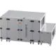 Cajas de tratamiento de aire Maxivent WTW con intercambiador de calor de contracorriente de 7600 m³/h, con batería de agua caliente y batería de agua fría, disposición horizontal a la derecha - PHE 7600 H WKJR T 02