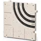 Pieza angular curvada Ergovent para rejillas lineales modulares encajables con 3 ranuras