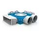 Colector compuesto Vent-Axia Uniflexplus 6x Ø90mm para conducto de 220x80mm