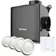 Vent-Axia Multihome AEP advance Paquete 368 m³/h Bluetooth + sensor de humedad + batería de control RFT + 4 válvulas - enchufe euro