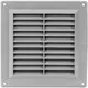 Rejilla de ventilación cuadrada con rejilla 150x150 gris - VR1515P