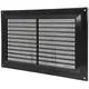 Rejilla de ventilación rectangular con rejilla 250x170 negro - VR2517M