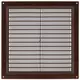 Rejilla de ventilación cuadrada con rejilla 250x250 mm marrón - VR2525B