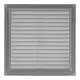 Rejilla de ventilación cuadrada con rejilla 250x250 gris