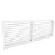 Rejilla de pared de aluminio con lamas fijas - muelles de sujeción - 800x400