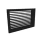 Rejilla de pared de aluminio con lamas fijas - muelles de sujeción - 500x200