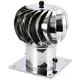 Extractor de baño impulsado por viento Cowl 200 mm de acero inoxidable, incl. soporte aislado - 115m3/h
