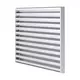 Rejilla exterior de aluminio 300x300 con lamas fijas