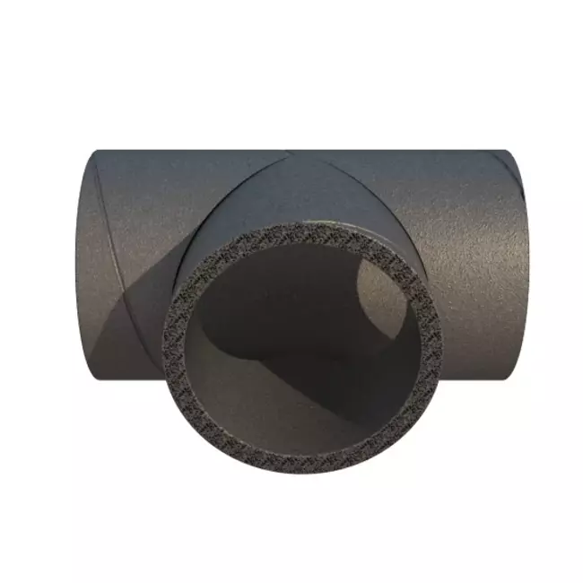 Pieza en T de 90 grados Ubbink Aerfoam 125 mm