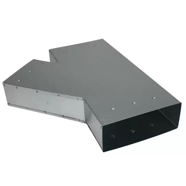 Pieza en T 45 grados 220x80 mm - 170x80 mm para canalización