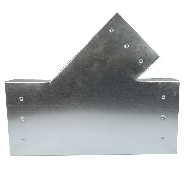 Pieza en T 45 grados 220x80 mm - 170x80 mm para canalización