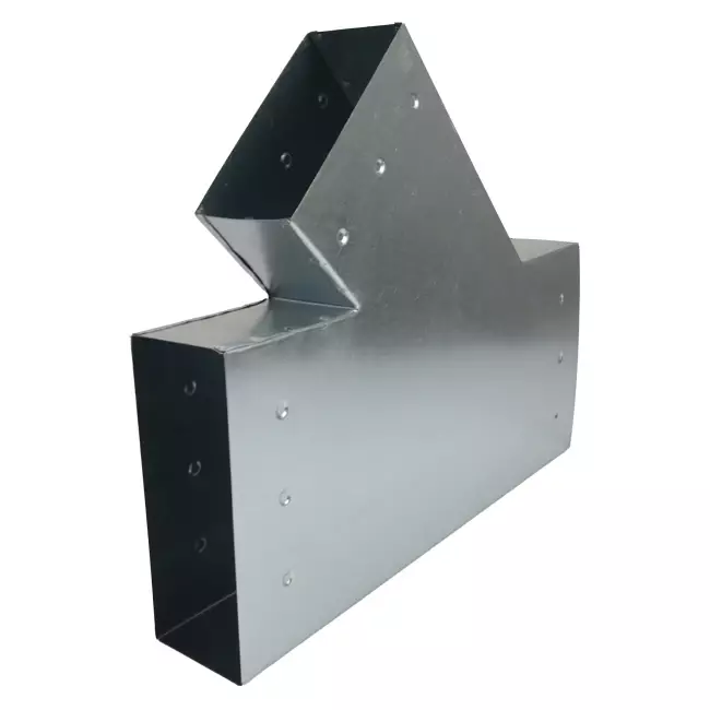 Pieza en T 45 grados 220x80 mm - 170x80 mm para canalización