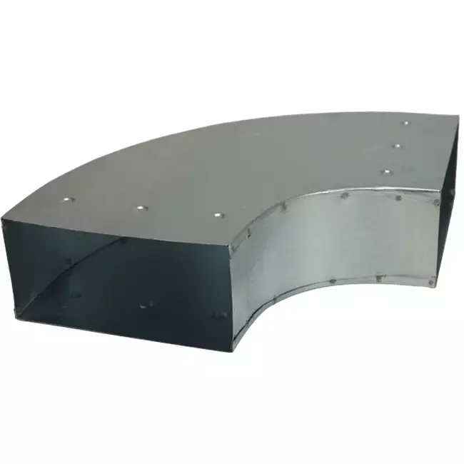 Curva 90 grados 170x80 mm horizontal para conductos