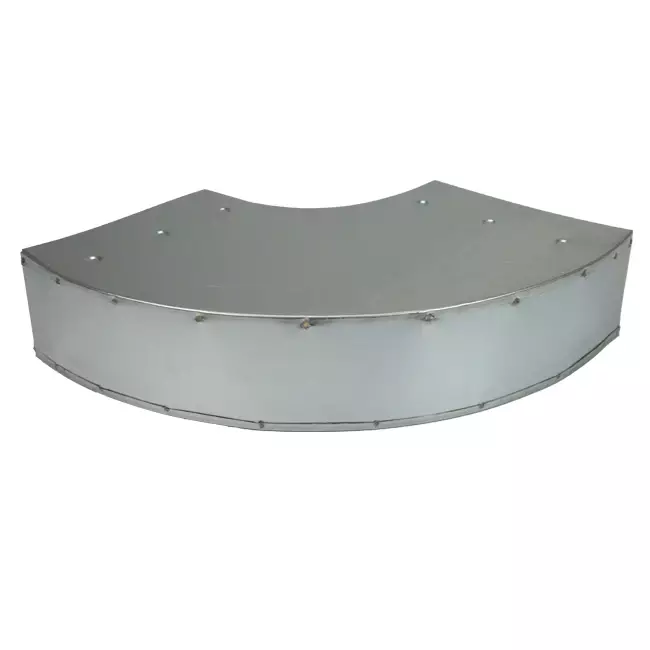 Curva 90 grados 170x80 mm horizontal para conductos
