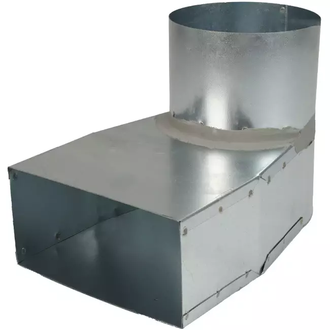 Tubo ángulo 170x80 mm a diámetro 160 mm mm para canalización