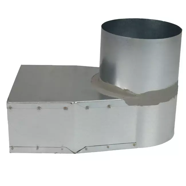 Tubo ángulo 170x80 mm a diámetro 160 mm mm para canalización