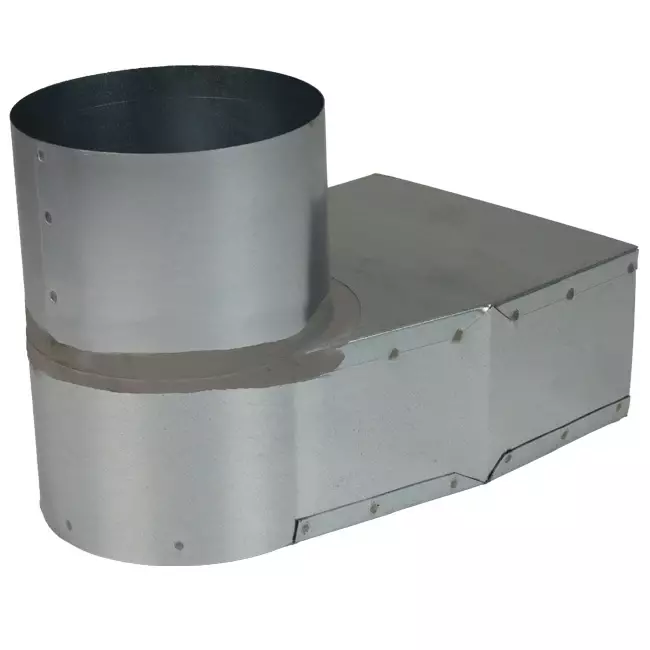 Tubo ángulo 170x80 mm a diámetro 160 mm mm para canalización