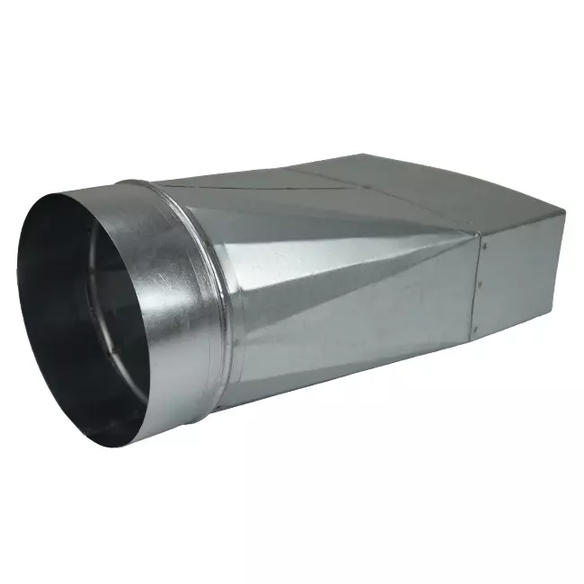 Adaptador de 170x80 mm a 160 mm de diámetro para conductos