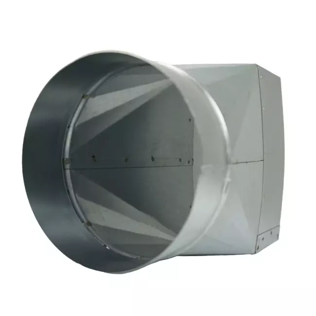 Adaptador de 170x80 mm a 160 mm de diámetro para conductos