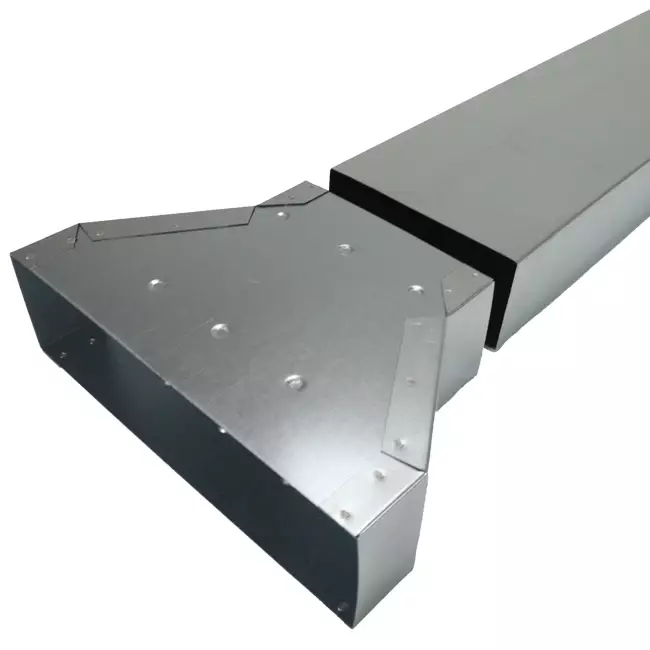 Adaptador de 300x80 mm a 170x80 mm para conductos