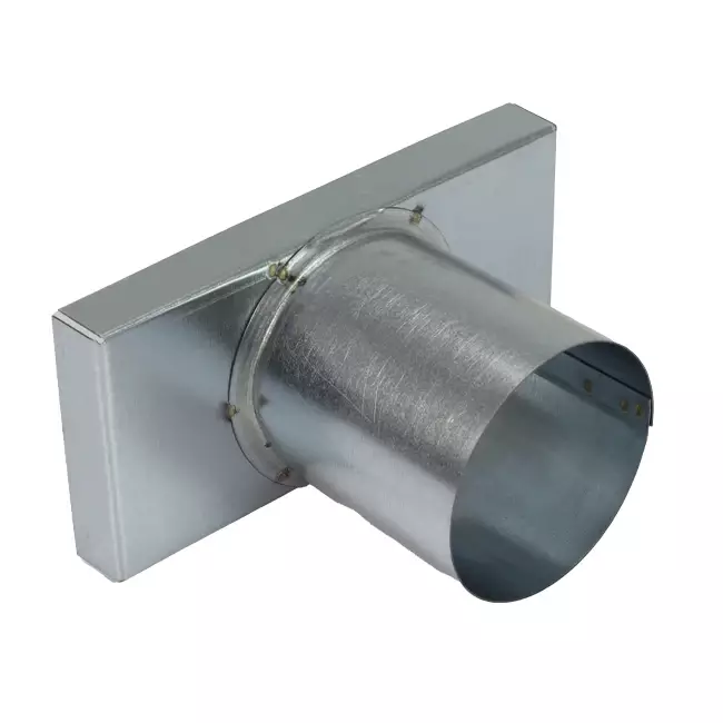 Tapa 170x80 mm con conexión de 80 mm de diámetro para conducto de humos