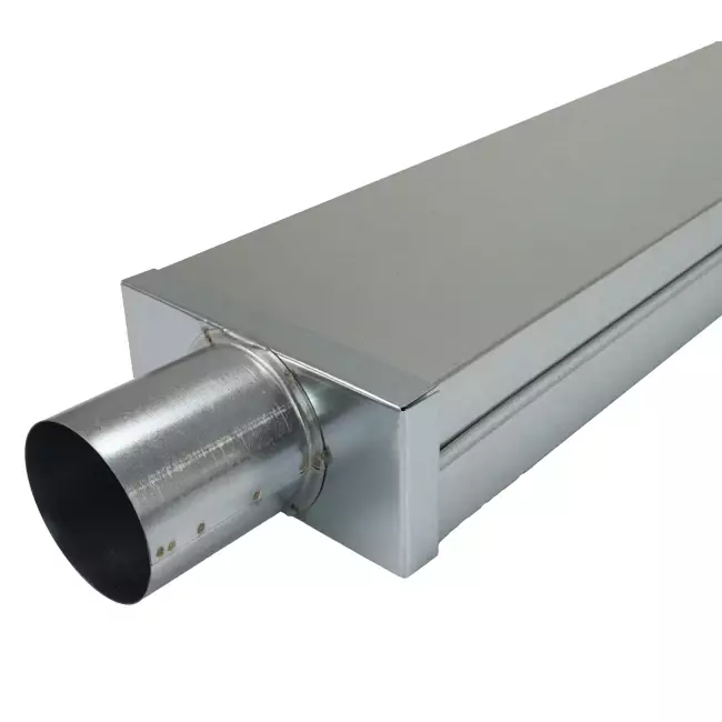 Tapa 170x80 mm con conexión de 80 mm de diámetro para conducto de humos