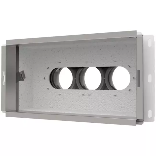 Colector de pared Vent-Axia Uniflexplus con conexión trasera Aislado 3x Ø69mm para conector de 300 x 150mm