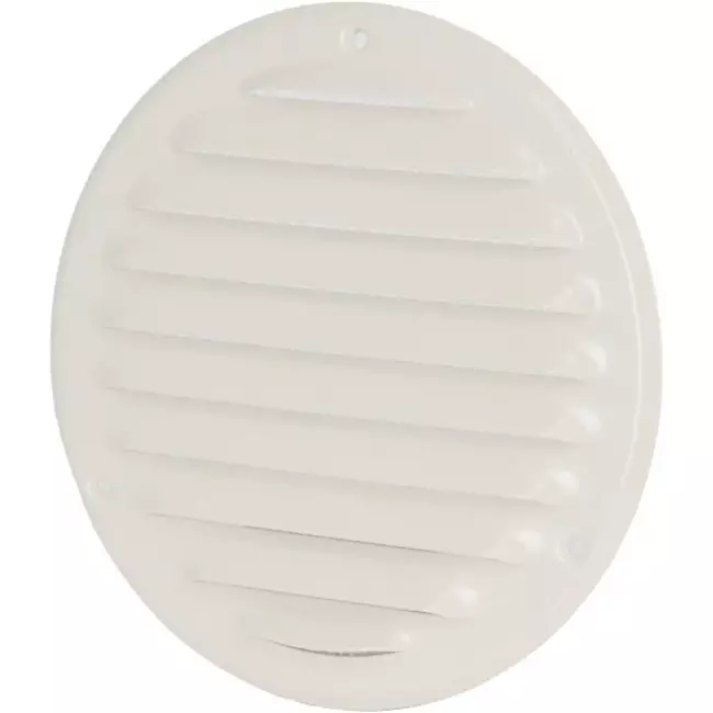 Rejilla metálica de ventilación redonda Ø 160 mm blanco - MR160 - RAL9016